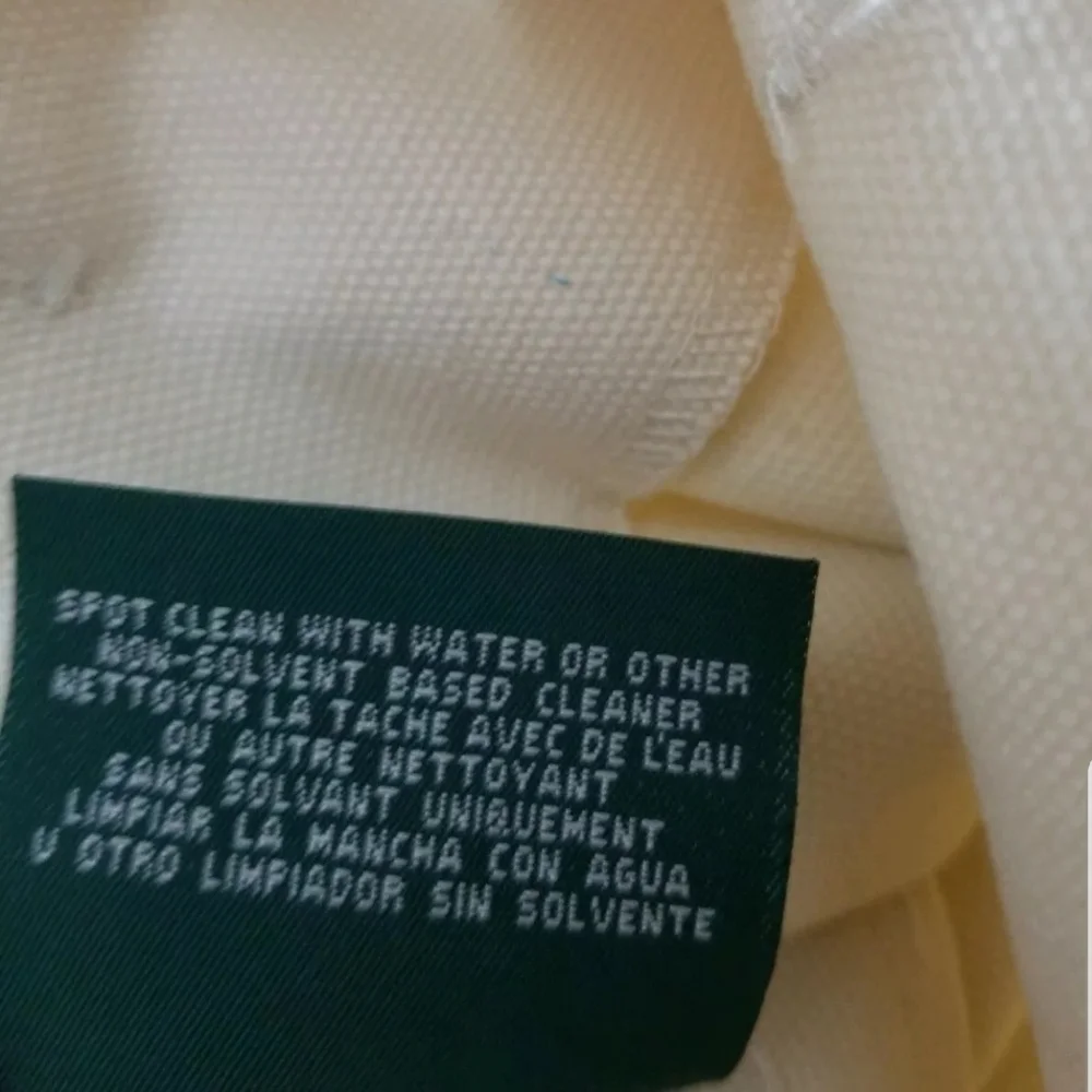 1 Ralph Lauren 52nd Street Canvas leather trim EURO sham